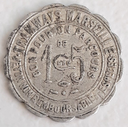 France ~1920's Tramways Marseille aluminium transport token