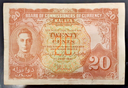 Malaya 20 cents banknote 1941 Fine condition