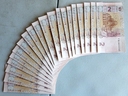 Ukraine 2 Hrivni set of 20 consecutive banknotes 2013 uncirculated