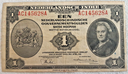 Netherlands India 1 Gulden banknote 2 March 1943 nice circulated condition