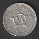 Cuba 20 centavos 1972 coin circulated condition
