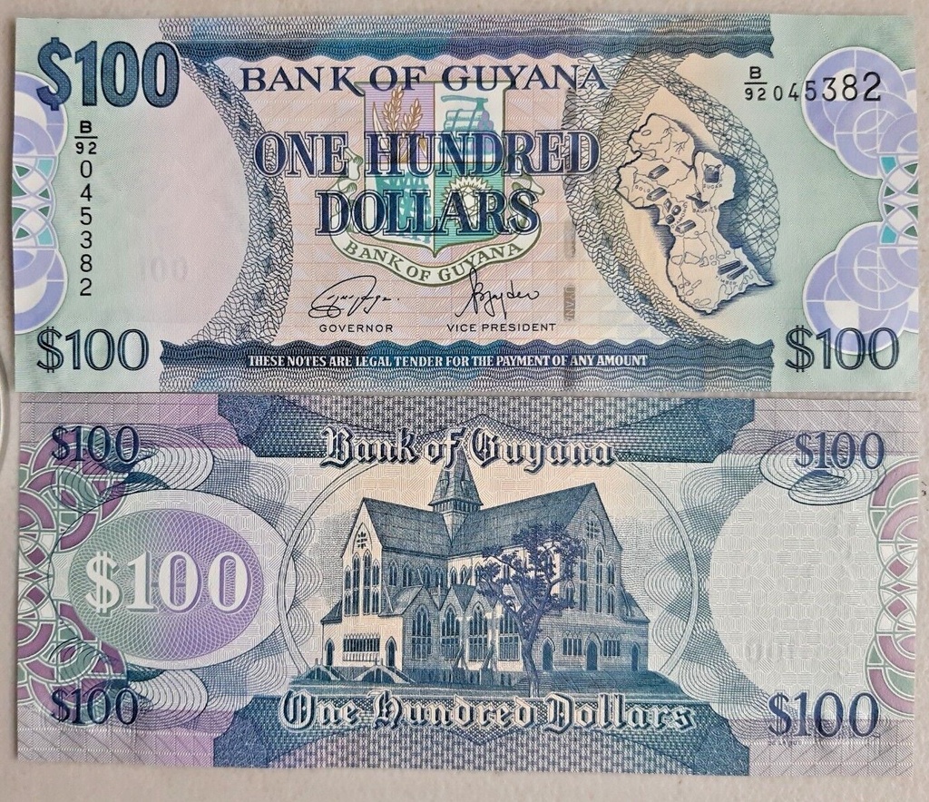 Guayana 100 dollars uncirculated 2020's P-36