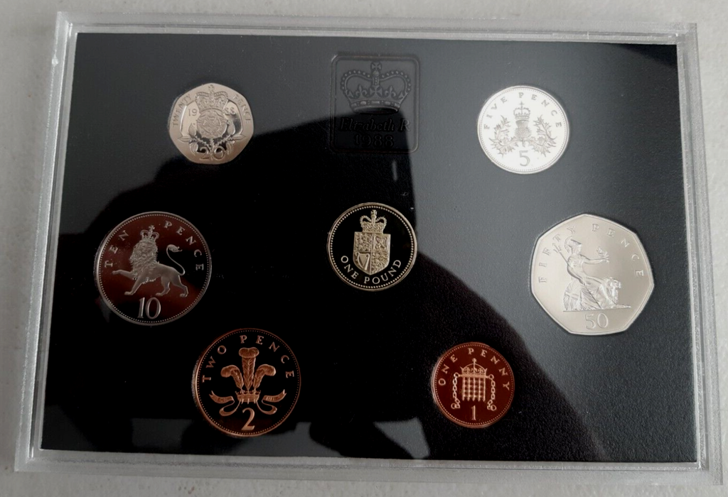 Great Britain 1988 proof coin set containing the 1 pound coin