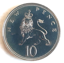 Great Britain 10 Pence proof coin 1971 uncirculated