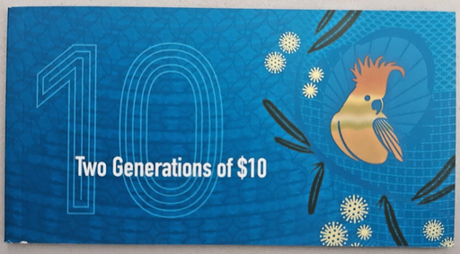 [196499014407] Australia two generations of $10 10 dollar NPA set uncirculated