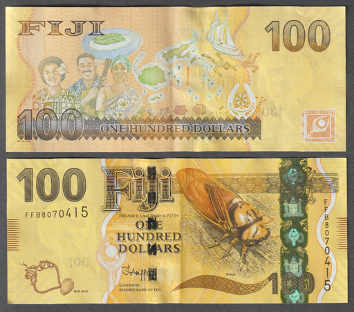 [196951393051] Fiji 2020 $100 100 Dollars banknote uncirculated condition
