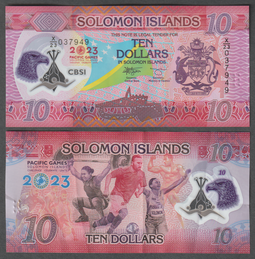 [196951401721] Solomon Islands 2023 $10 10 Dollars banknote almost uncirculated condition