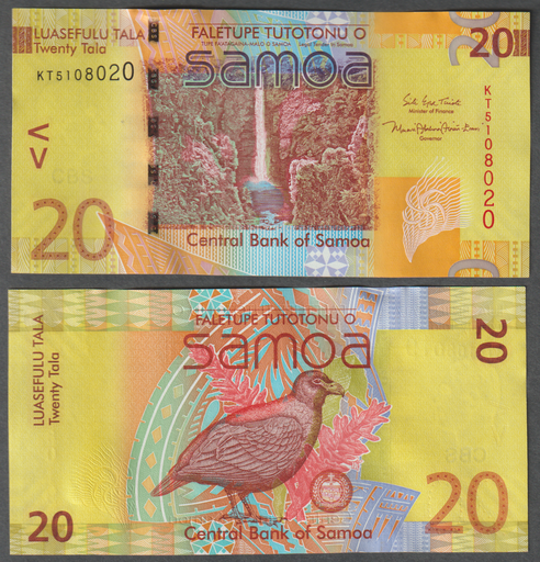 [196951414195] Samoa 2017 $20 20 Tala banknote uncirculated condition