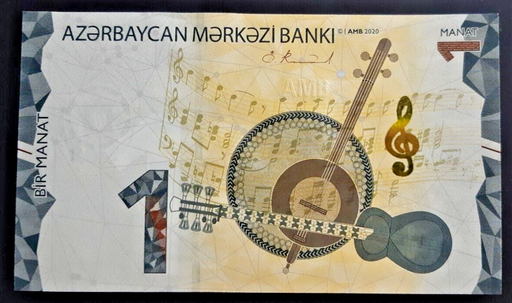 [196820993781] Azerbaijan 1 Manat uncirculated banknote 2020
