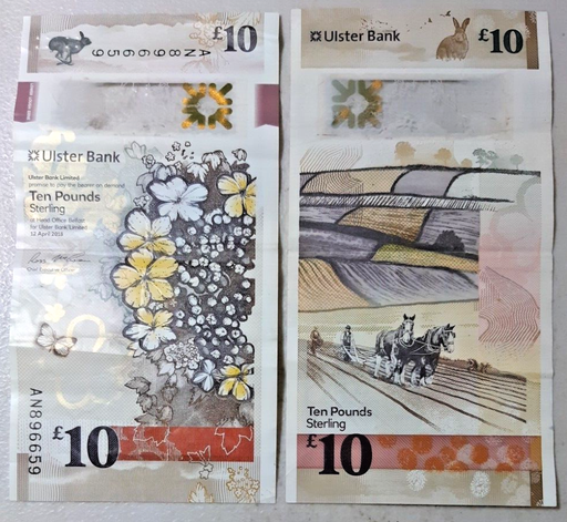 [196647053438] Northern Ireland Ulster 2018 10 pounds polymer note decent used condition