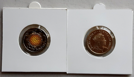 [196416842381] Australia 2022 $2 Honey Bee coin uncirculated in a 2x2 coin folder ex-Prosegur
