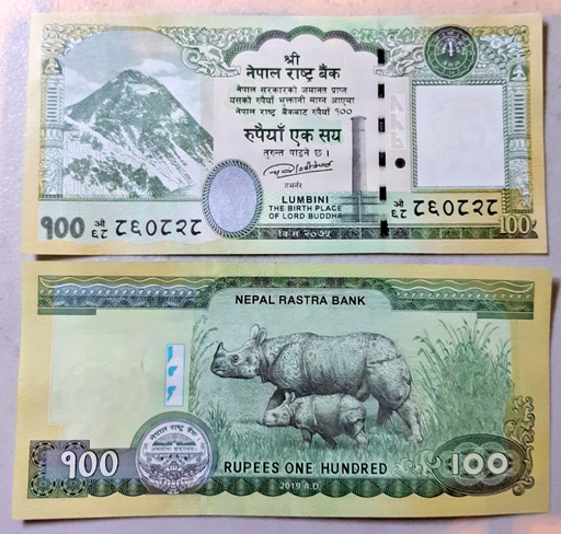 [196680368287] Nepal 100 Rupees banknote 2019 almost uncirculated