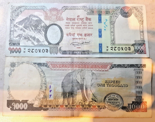 [196680379230] Nepal 1000 Rupees banknote 2019 almost uncirculated