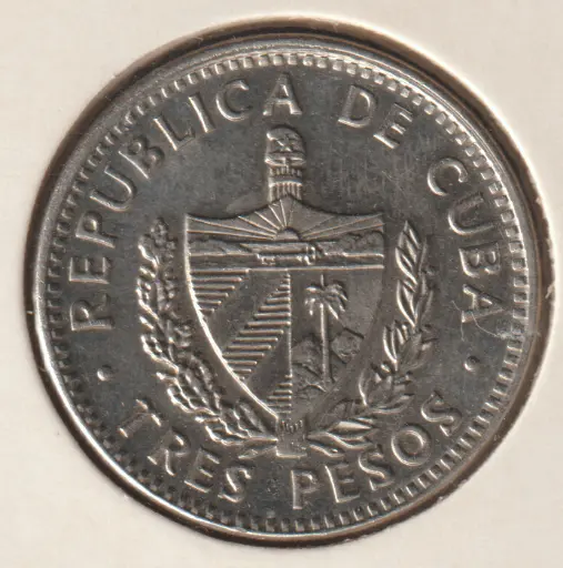 Cuba 3 pesos 1995 coin uncirculated Che Guevera