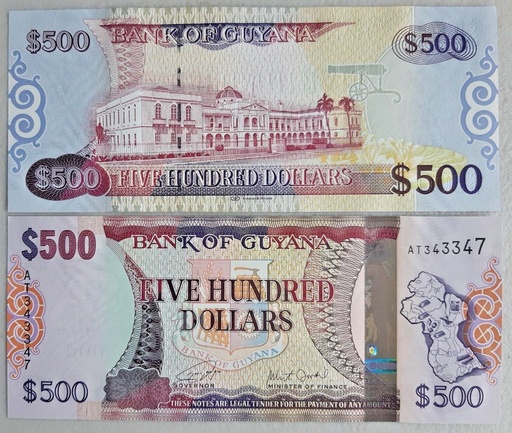 [195264547730] Guayana 500 dollars uncirculated 2020's P-34
